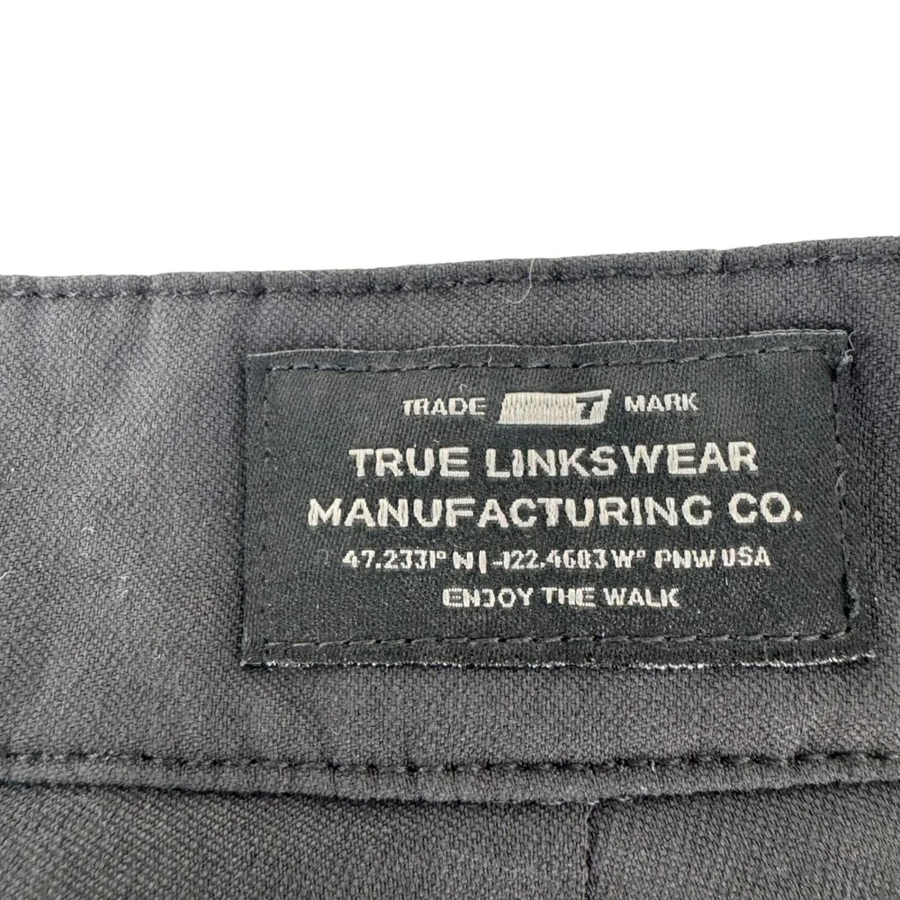 True Linkswear All Day Chino Slim Straight Black Mens Golf Pants 34x30